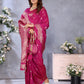 Anaita Pink Premium Banarasi Tissue Silk Saree With Gala Weaving Work