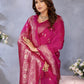 Anaita Pink Premium Banarasi Tissue Silk Saree With Gala Weaving Work