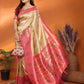 Anaita Beige Banarasi Tissue Silk Saree With Weaving Work