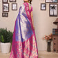 Anaita Purple Banarasi Tissue Silk Saree With Weaving Work