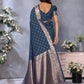Anaita Teal Premium Banarasi Tissue Silk Saree With Gala Weaving Work