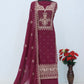 Anaita Wine Premium Embroidered Georgette Salwar Suit