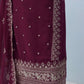Anaita Wine Premium Embroidered Georgette Salwar Suit