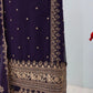 Anaita Purple Premium Embroidered Georgette Salwar Suit