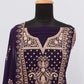 Anaita Purple Premium Embroidered Georgette Salwar Suit