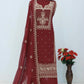 Anaita Maroon Premium Embroidered Georgette Salwar Suit