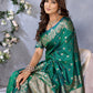 Anaita Green Premium Banarasi Tissue Silk Saree With Gala Weaving Work