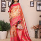 Anaita Orange Banarasi Tissue Silk Saree With Weaving Work