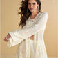 Anaita White Silk Stitched Suit With Embroidery Work