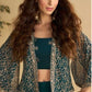 Anaita Teal-Green Silk Stitched Suit With Embroidery Work