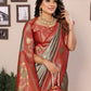 Anaita Sea Green Banarasi Tissue Silk Saree With Weaving Work