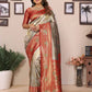 Anaita Sea Green Banarasi Tissue Silk Saree With Weaving Work