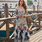 Anaita Navy Chinon Silk Stitched 3 Piece Set With Embroiderd Work