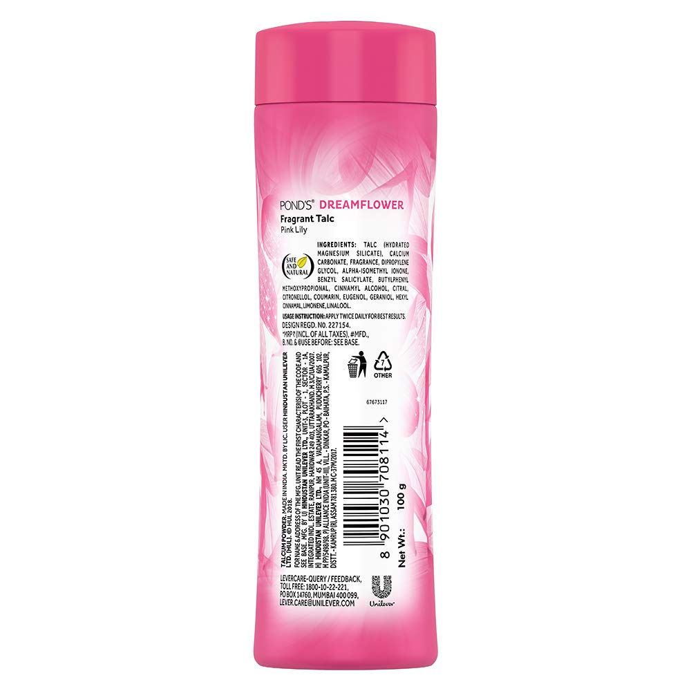 Ponds Dreamflower Fragrant Talc Powder, Pink Lilly - Swadesiicart