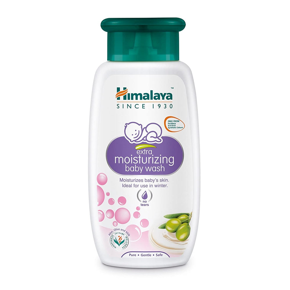Himalaya Extra Moisturizing Baby Wash | Deep Hydration Ayurvedic Body Wash for Dry Baby Skin - Swadesiicart