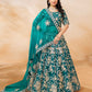 Anaita Teal Green Embroidered Heavy Art Silk Designer Lehenga With Blouse