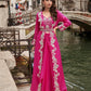 Anaita Magenta Chinon Silk Stitched Shrug Suit With Embroidery Sequence Work