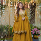 Anaita Mustard Silk Readymade Suit with Real Mirror Work
