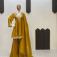 Anaita Mustard Silk Readymade Suit with Real Mirror Work