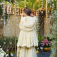 Anaita White Silk Readymade Suit with Real Mirror Work