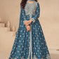 Anaita Teal Chinon With Sequence Embroidery Salwar Suit