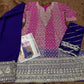 Anaita Magenta Real Georgette Stitched Suit With Sequence & Diamond Work