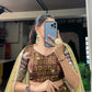Lorenvalley Brown Chinon Digital Print with Embroidery Sequins Work Lehenga Choli with Dupatta | Swadesiicart