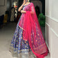 Lorenvalley Lavender Chinon Digital Print with Embroidery Sequins Work Lehenga Choli with Dupatta | Swadesiicart