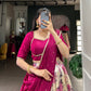 Lorenvalley Ranipink and White Dola Silk Floral Print And Zari Weaving Work With Lace Touch Up Lehenga Choli | Swadesiicart