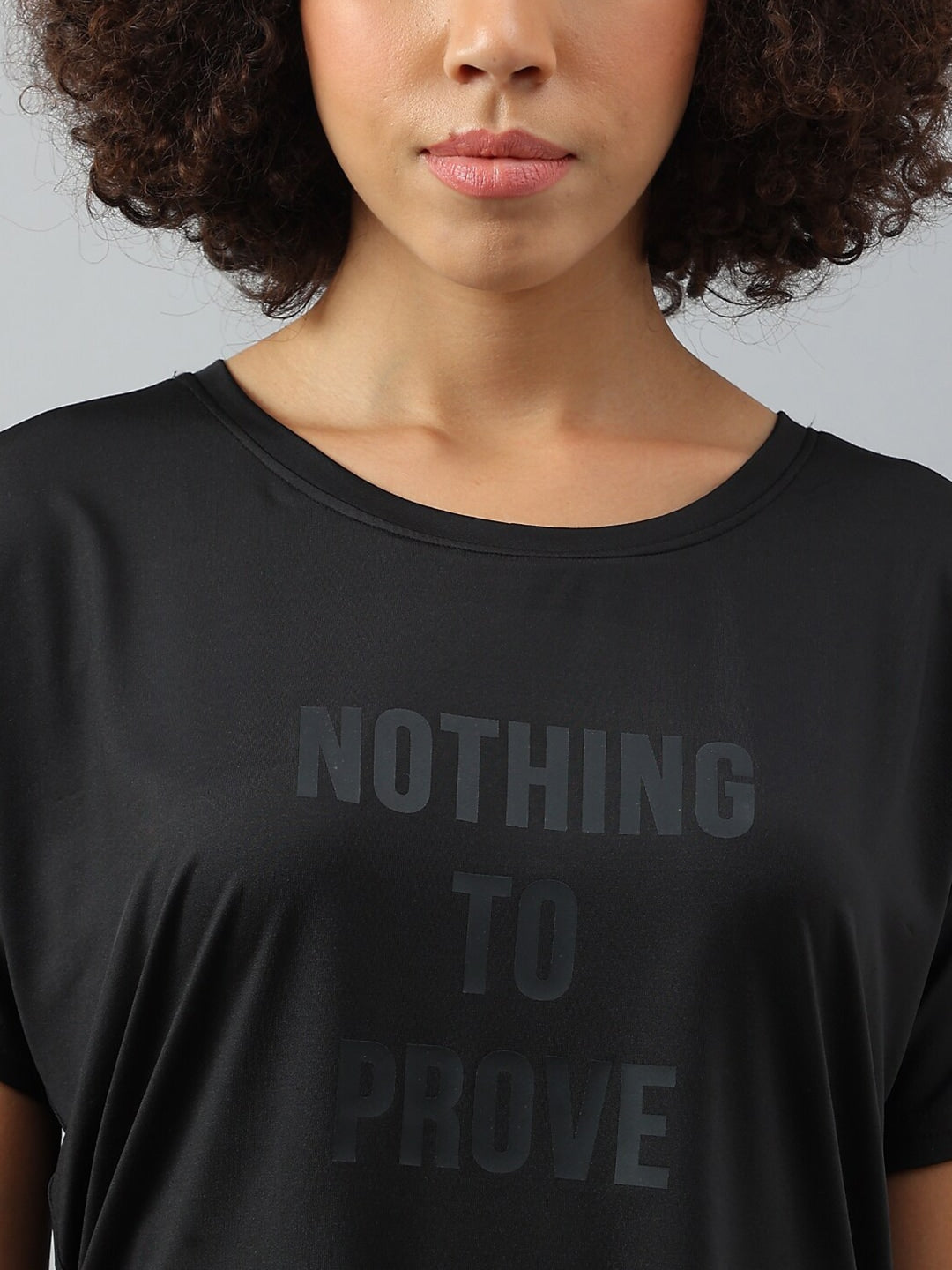 MKH Women Typography Printed Dri-FIT Sports T-shirt - Swadesiicart