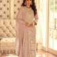 Anaita Peach Georgette Stitched Suit With Embroidery & Beads Work
