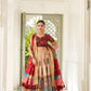 Lorenvalley Cream Dola Silk Kalamkari Print With Weaving Border Lehenga Choli | Swadesiicart