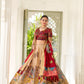 Lorenvalley Cream Dola Silk Kalamkari Print With Weaving Border Lehenga Choli | Swadesiicart