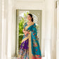 Lorenvalley Purple Dola Silk Kalamkari Print With Weaving Border Lehenga Choli | Swadesiicart