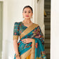 Lorenvalley Yellow Dola Silk Kalamkari Print With Weaving Border Lehenga Choli - Swadesiicart