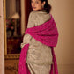 Anaita Cream Georgette Stitched Suit With Embroidery & Beats Work