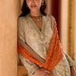 Anaita Cream Georgette Stitched Suit With Embroidery & Beats Work