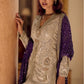 Anaita Cream Georgette Stitched Suit With Embroidery & Beats Work