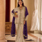 Anaita Cream Georgette Stitched Suit With Embroidery & Beats Work