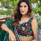 Lorenvalley Fashion Green Georgette Digital Printed Lehenga Choli with Dupatta - Swadesiicart