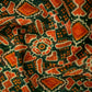 Shades of Dark Green And Orange Colour Patola Print Semi Chanderi Saree By Gayathri Reddy Designer Studio | Swadesiicart