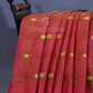 Kalanetha Shades of Red Rust Pure Kanchi Cotton Saree With Kanchi Traditional Border By Gayathri Reddy Designer Studio | Swadesiicart