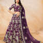 Anaita Purple Embroidered Heavy Art Silk Designer Lehenga With Blouse