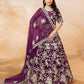 Anaita Purple Embroidered Heavy Art Silk Designer Lehenga With Blouse