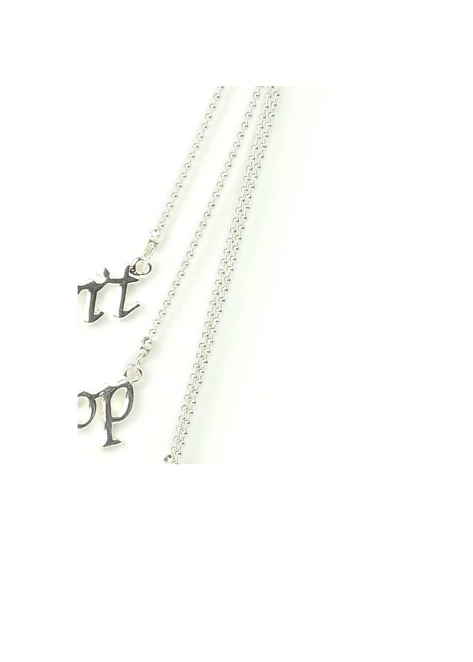 Silver-Plated Alloy Quotation Layered Necklace - The Pari | Swadesiicart