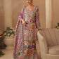 Anaita Multicolor Crepe Silk Stitched Suit with Digital Print & Zari Work