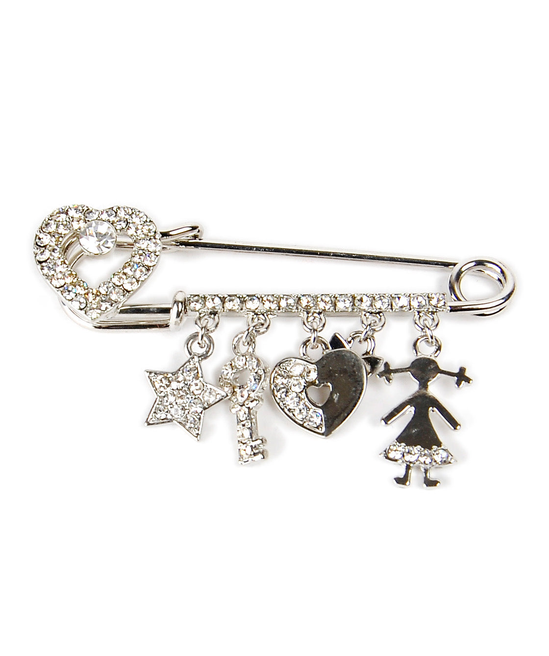 Rhodium-Plated Alloy Designer Stylish Brooch Pin - The Pari | Swadesiicart