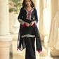 Anaita Black Vichitra Silk Readymade Suit with Thread Embroidery Work