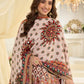 Anaita White Crepe Silk Stitched Suit with Aari & Digital Print Work