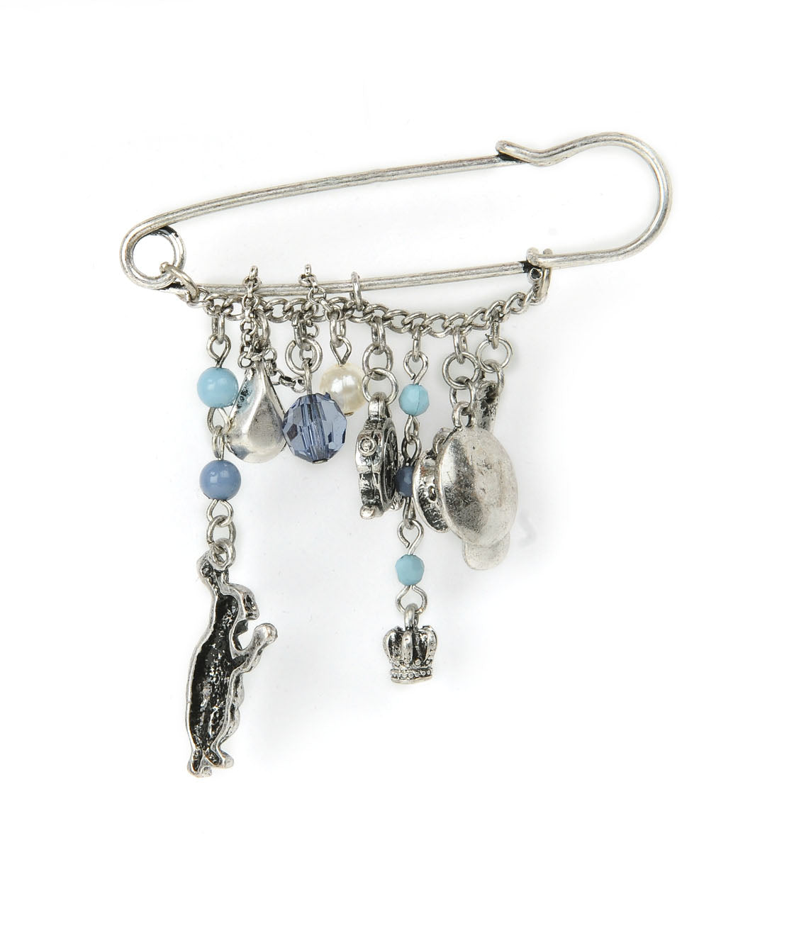 Rhodium-Plated Alloy Designer Stylish Brooch Pin - The Pari | Swadesiicart